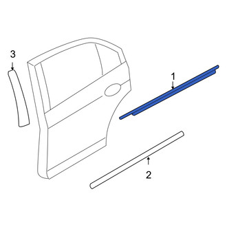Mercury OE - Rear Left Door Window Belt Weatherstrip