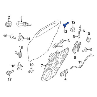 Mercury OE - Rear Door Lock Striker Plate Bolt