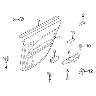 Mercury OE - Rear Door - Interior Trim (FULL HYBRID EV-GAS (FHEV))