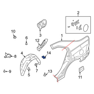 Mercury OE - Quarter Panel Splash Shield Nut