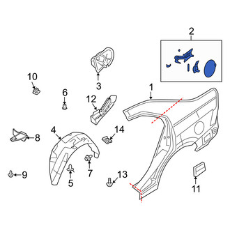 Mercury OE - Rear Fuel Filler Door