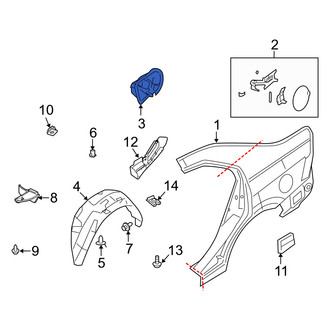 Mercury OE - Rear Fuel Filler Housing
