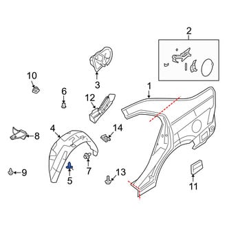 Mercury OE - Quarter Panel Splash Shield Clip