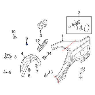Mercury OE - Quarter Panel Splash Shield Grommet