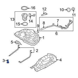 Mercury OE - Fuel Tank Strap Bolt