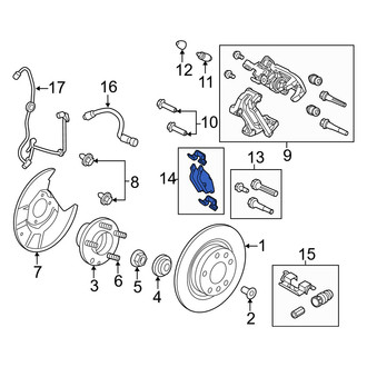 Mercury OE - Rear Disc Brake Pad Set