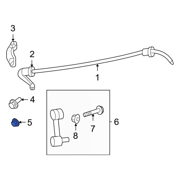 Suspension Stabilizer Bar Bracket Nut