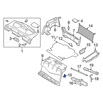 Mercury OE - Rear Trunk Trim Panel Clip