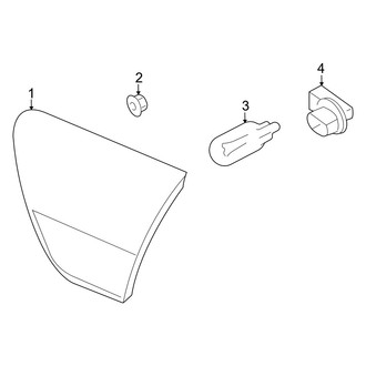 Mercury OE - Rear Lamps - Tail Lamps (On Trunk Lid), (Hybrid)