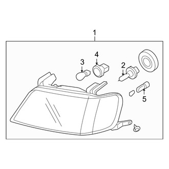 Mercury OE - Front Lamps - Headlamp Components