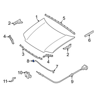 Mercury OE - Hood Prop Rod Grommet