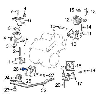 Mercury OE - Engine Mount Bolt