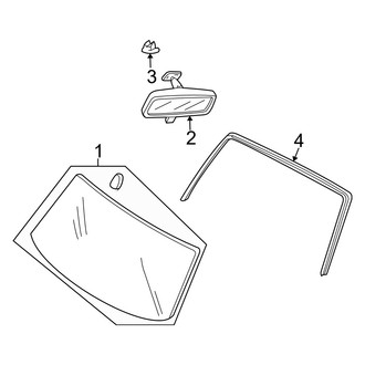 Mercury OE - Windshield - Glass
