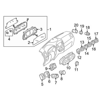 Mercury OE - Instrument Panel - Cluster & Switches