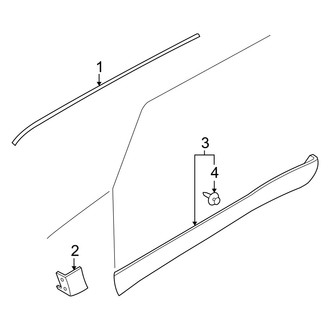 Mercury OE - Pillars, Rocker & Floor - Exterior Trim (Moldings), (Gas)