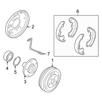 Mercury OE - Rear Suspension - Brake Components (Base / Premier)