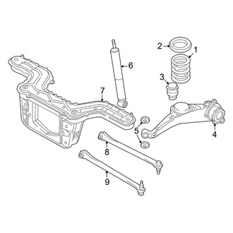 Mercury OE - Rear Suspension - Suspension Components