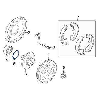 Mercury OE - Rear Wheel Bearing Snap Ring