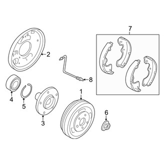 Mercury OE - Rear Suspension - Brake Components (Base / Premier)