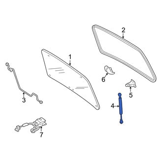 Mercury OE - Right Back Glass Lift Support