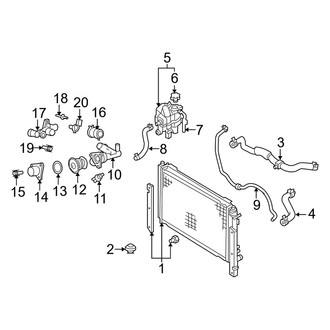 Mercury OE - Cooling - Radiator & Components (3.0L)