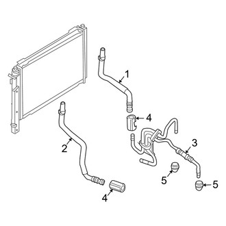 Mercury OE - Cooling - Trans Oil Cooler Lines (2.5L Automatic Tr)