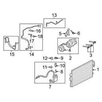 Mercury OE - Air Conditioner & Heater - Condenser, Compressor & Lines (3.0L Gas)