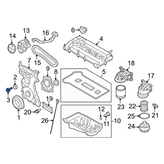 Mercury OE - Engine Harmonic Balancer Bolt