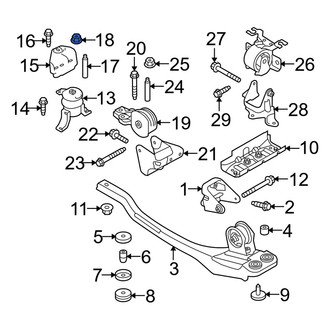 Mercury OE - Engine Mount Nut