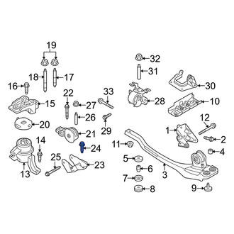 Mercury OE - Engine Mount Bolt