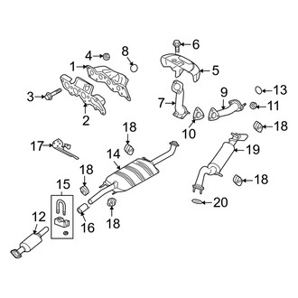 Mercury OE - Exhaust System - Exhaust Components (2.5L)