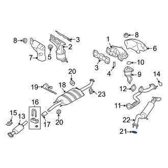 Mercury OE - Rear Forward Catalytic Converter Gasket