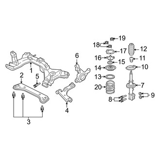 Mercury OE - Front Suspension - Suspension Components