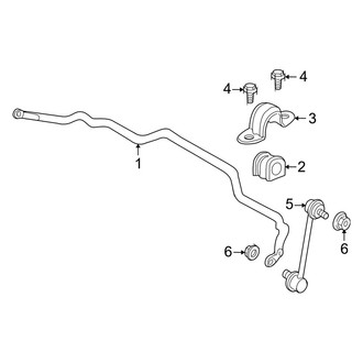 Mercury OE - Front Suspension - Stabilizer Bar & Components