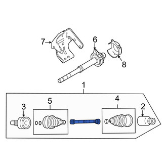 Mercury OE - Front Left CV Axle Assembly