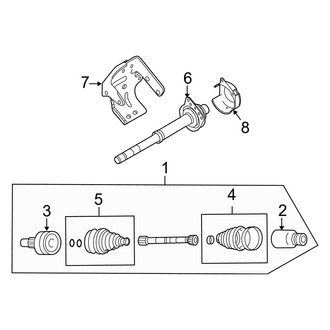 Mercury OE - Front Suspension - Drive Axles (2.5L)