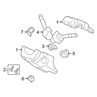Mercury OE - Steering Column - Shroud, Switches & Levers (Flex / Gas)