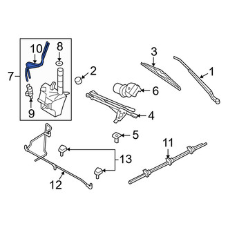 Mercury OE - Front Windshield Washer Hose
