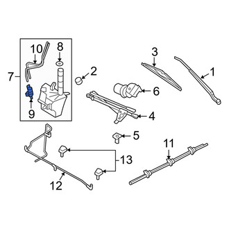 Mercury OE - Windshield Washer Pump