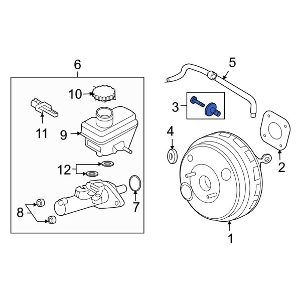 Mercury OE 3M5Z2L523AA Power Brake Booster Pin