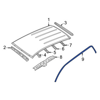 Mercury OE - Left Roof Panel Weatherstrip
