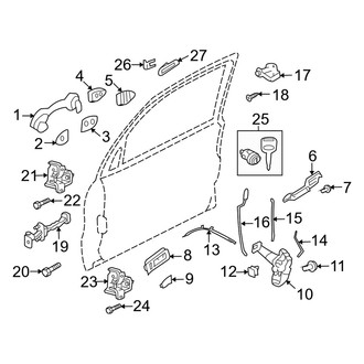 Mercury OE - Front Door - Lock & Hardware (Base / Premier)