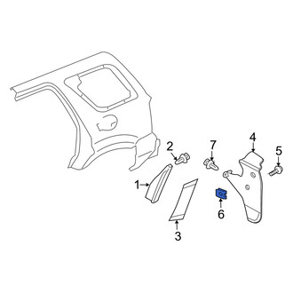 Mercury OE - Rear Bumper Cover Reinforcement Nut