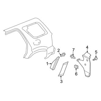 Mercury OE - Quarter Panel - Exterior Trim (Base / Premier)