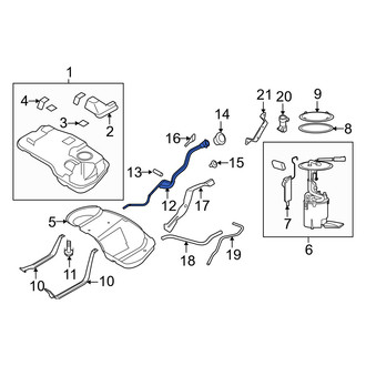 Mercury OE - Fuel Tank Filler Neck