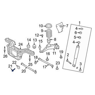 Mercury OE - Rear Lower Suspension Control Arm Bolt