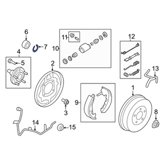 Mercury OE - Rear Wheel Bearing Snap Ring