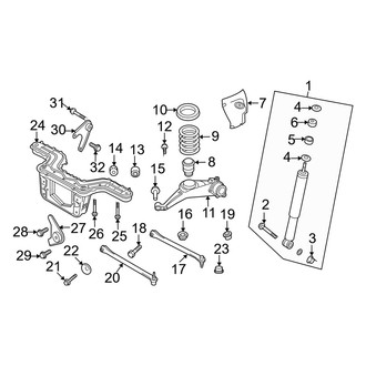 Mercury OE - Rear Suspension - Suspension Components (4WD)
