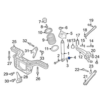 Mercury OE - Suspension Shock Absorber Nut