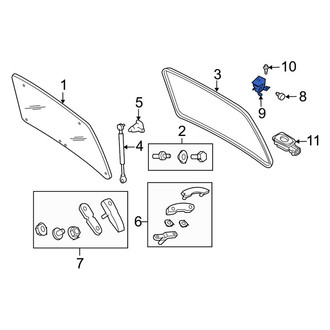 Mercury OE - Rear Liftgate Glass Latch